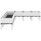 vidaXL Ζαρντινιέρα Κήπου με Πόδια Λευκή 200x160x42 εκ. Πολυπροπυλένιο