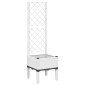 vidaXL Ζαρντινιέρα Κήπου με Καφασωτό Λευκή 40x40x142 εκ. από PP