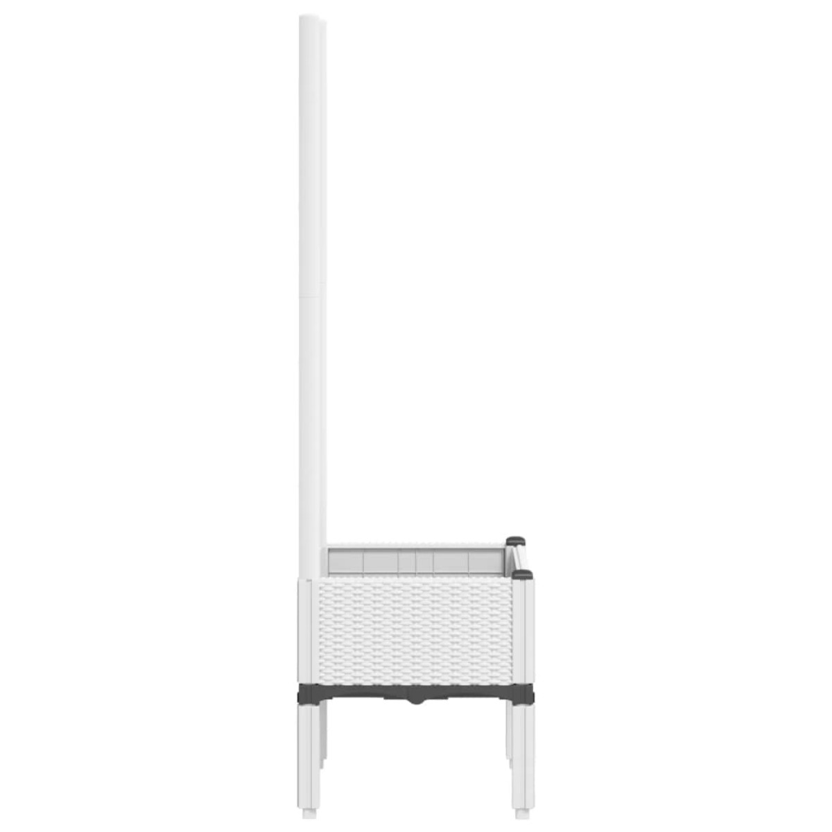 vidaXL Ζαρντινιέρα Κήπου με Καφασωτό Λευκή 40x40x142 εκ. από PP