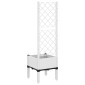 vidaXL Ζαρντινιέρα Κήπου με Καφασωτό Λευκή 40x40x142 εκ. από PP