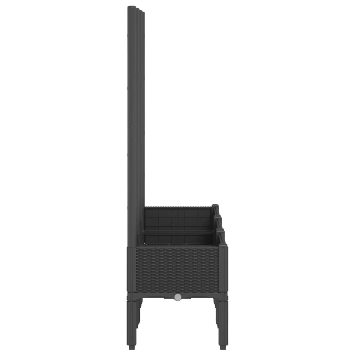 vidaXL Ζαρντινιέρα Κήπου με Καφασωτό Μαύρο 120 x 40 x 142 εκ. από PP