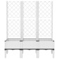 vidaXL Ζαρντινιέρα Κήπου με Καφασωτό Λευκή 120x40x142 εκ. Πολυπροπ.