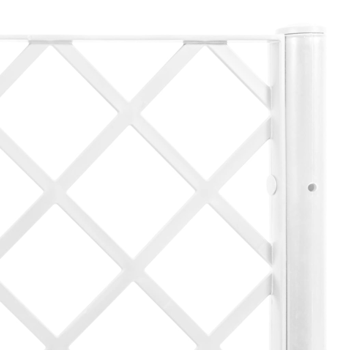 vidaXL Ζαρντινιέρα Κήπου με Καφασωτό Λευκή 120x40x142 εκ. Πολυπροπ.