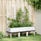 vidaXL Ζαρντινιέρα Κήπου με Καφασωτό Λευκή 120x40x142 εκ. Πολυπροπ.