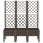 vidaXL Ζαρντινιέρα Κήπου με Καφασωτό Καφέ 120 x 40 x 142 εκ. από PP
