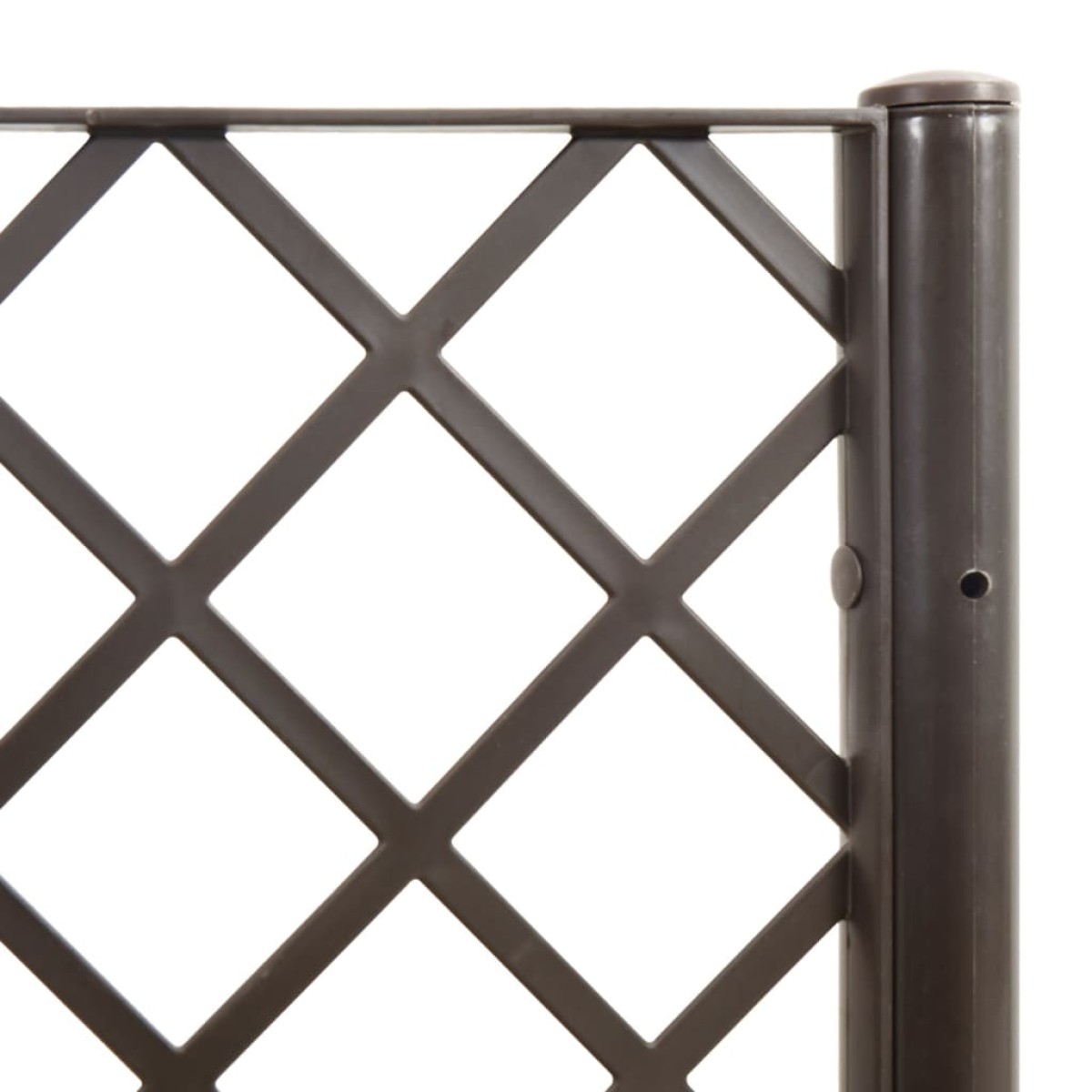 vidaXL Ζαρντινιέρα Κήπου με Καφασωτό Καφέ 120 x 40 x 142 εκ. από PP