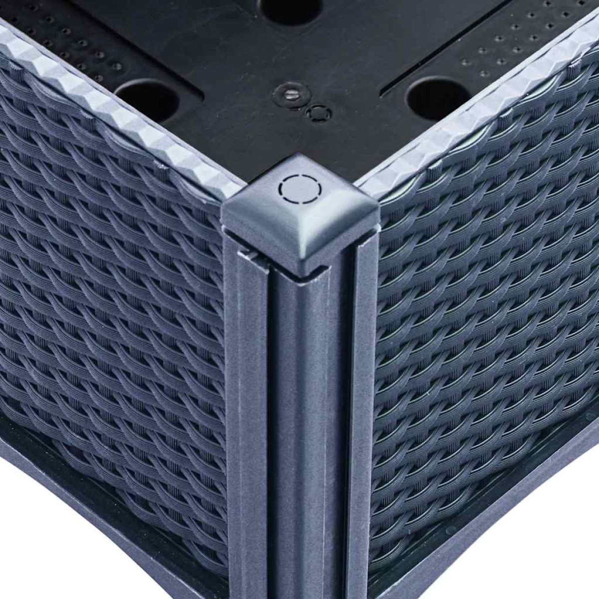 vidaXL Ζαρντινιέρα Κήπου με Καφασωτό Μπλε Γκρι 160x40x142 εκ. από PP