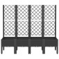 vidaXL Ζαρντινιέρα Κήπου με Καφασωτό Μαύρο 160 x 40 x 142 εκ. από PP