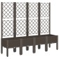 vidaXL Ζαρντινιέρα Κήπου με Καφασωτό Καφέ 160 x 40 x 142 εκ. από PP
