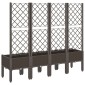 vidaXL Ζαρντινιέρα Κήπου με Καφασωτό Καφέ 160 x 40 x 142 εκ. από PP