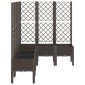 vidaXL Ζαρντινιέρα Κήπου με Καφασωτό Καφέ 160 x 120 x 142 εκ. από PP