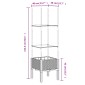 vidaXL Ζαρντινιέρα Κήπου με Καφασωτό Μαύρο 40 x 40 x 142,5 εκ. από PP