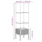 vidaXL Ζαρντινιέρα Κήπου με Καφασωτό Λευκή 40x40x142,5 εκ. από PP