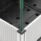 vidaXL Ζαρντινιέρα Κήπου με Καφασωτό Λευκή 80x40x142,5 εκ. από PP