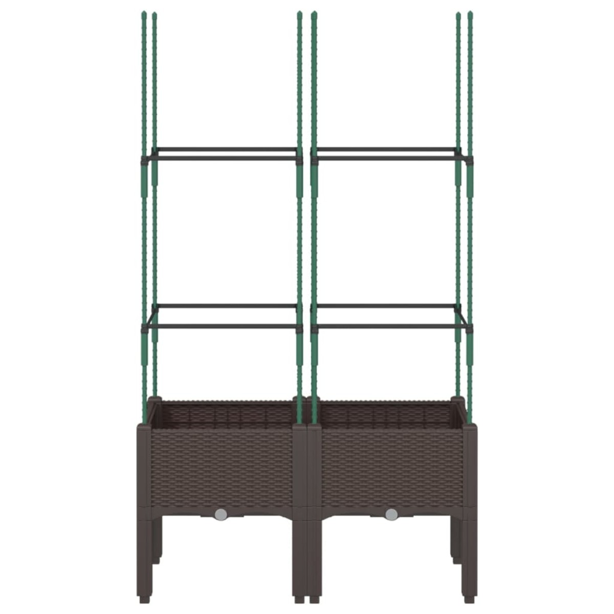 vidaXL Ζαρντινιέρα Κήπου με Καφασωτό Καφέ 80 x 40 x 142,5 εκ. από PP