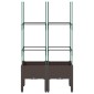 vidaXL Ζαρντινιέρα Κήπου με Καφασωτό Καφέ 80 x 40 x 142,5 εκ. από PP
