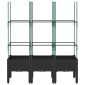 vidaXL Ζαρντινιέρα Κήπου με Καφασωτό Μαύρο 120 x 40 x 142,5 εκ. από PP