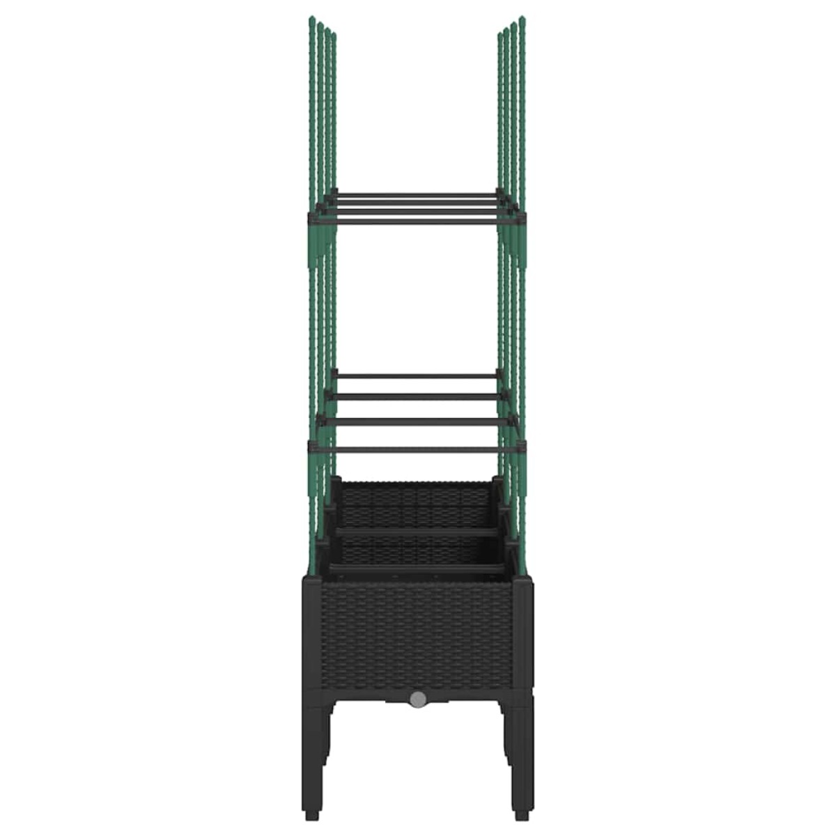 vidaXL Ζαρντινιέρα Κήπου με Καφασωτό Μαύρο 120 x 40 x 142,5 εκ. από PP
