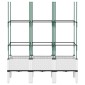 vidaXL Ζαρντινιέρα Κήπου με Καφασωτό Λευκή 120x40x142,5 εκ. από PP