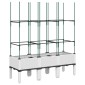 vidaXL Ζαρντινιέρα Κήπου με Καφασωτό Λευκή 120x40x142,5 εκ. από PP