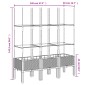 vidaXL Ζαρντινιέρα Κήπου με Καφασωτό Λευκή 120x40x142,5 εκ. από PP