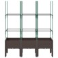 vidaXL Ζαρντινιέρα Κήπου με Καφασωτό Καφέ 120 x 40 x 142,5 εκ. από PP