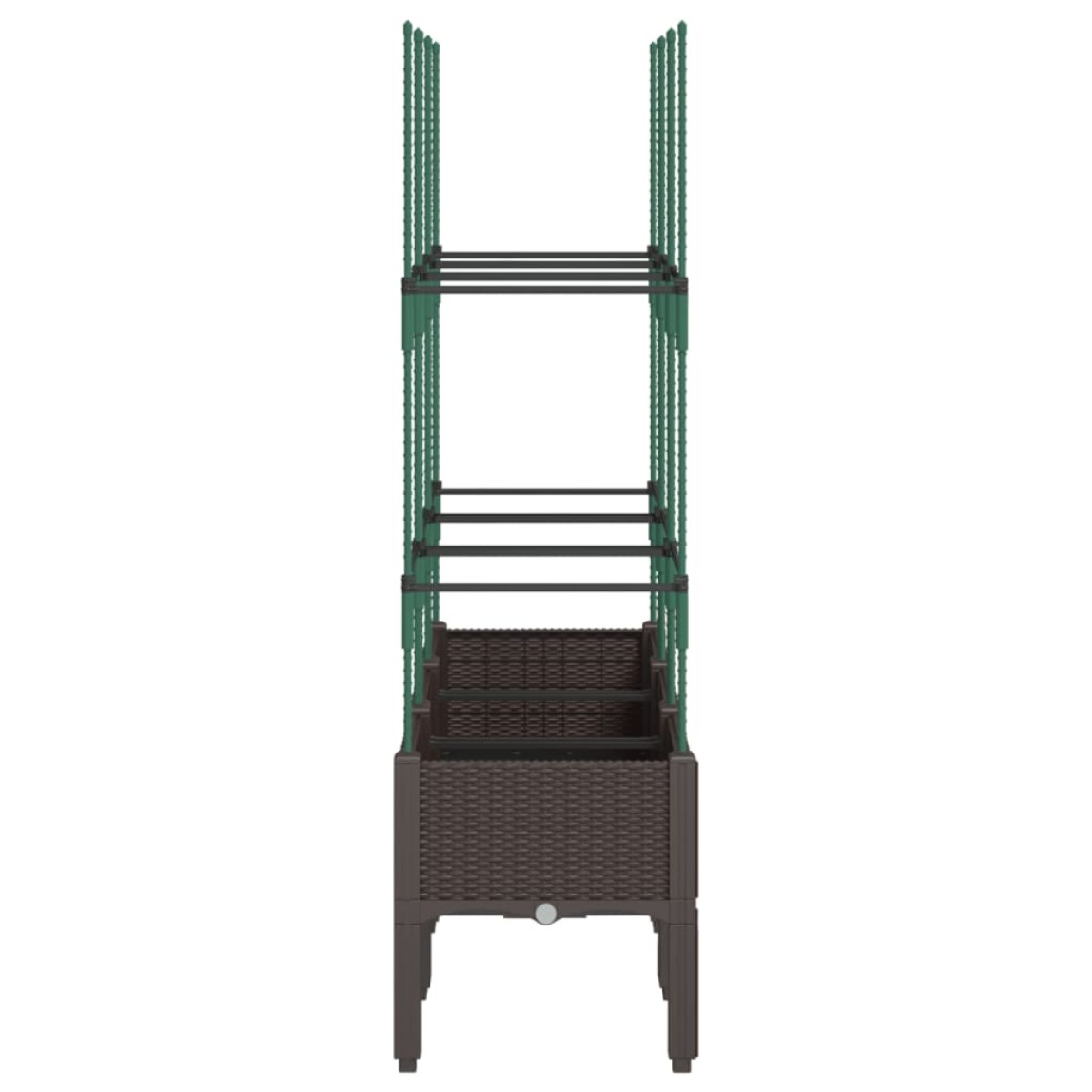 vidaXL Ζαρντινιέρα Κήπου με Καφασωτό Καφέ 120 x 40 x 142,5 εκ. από PP