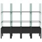 vidaXL Ζαρντινιέρα Κήπου με Καφασωτό Μαύρο 160 x 40 x 142,5 εκ. από PP