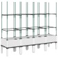 vidaXL Ζαρντινιέρα Κήπου με Καφασωτό Λευκή 160x40x142,5 εκ. από PP