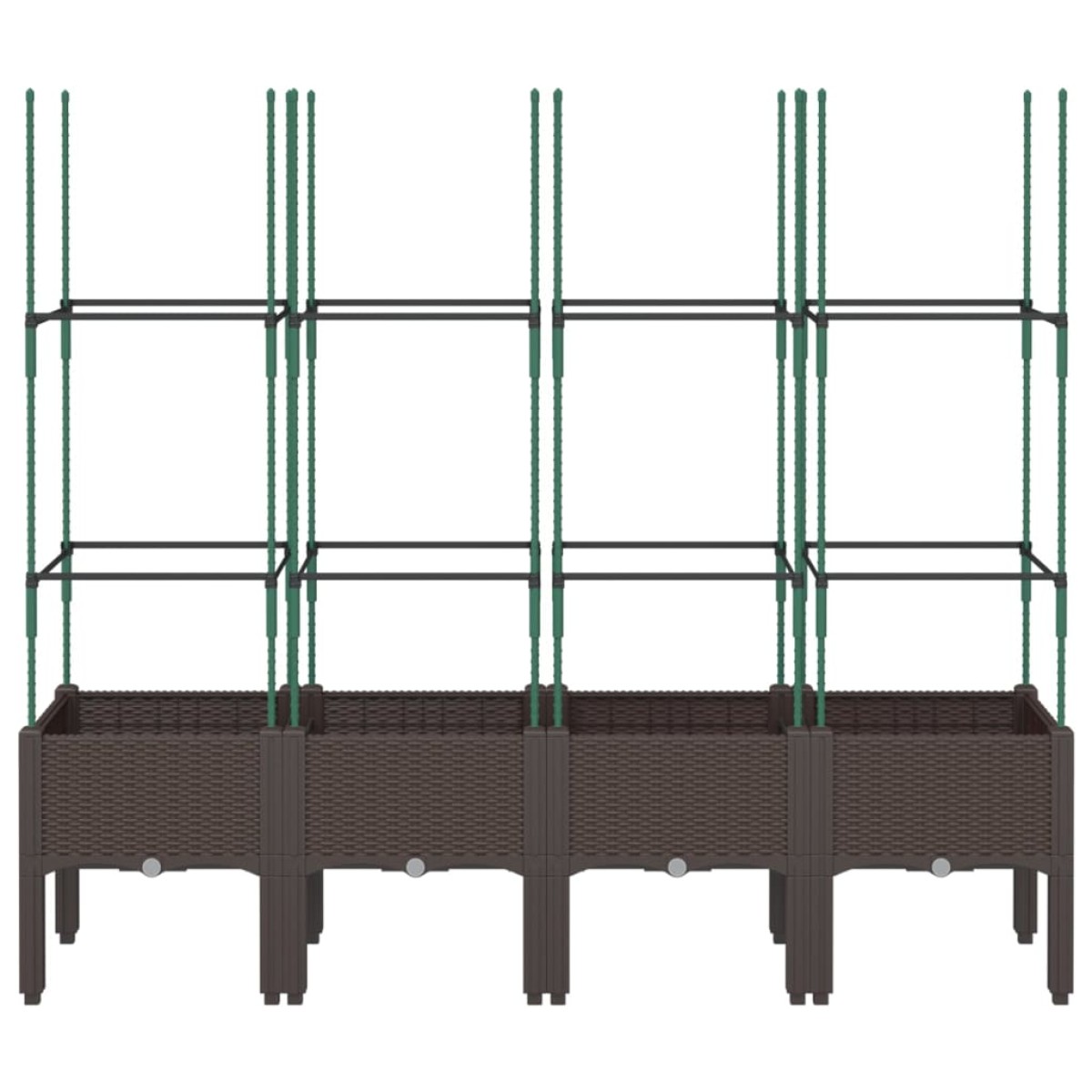 vidaXL Ζαρντινιέρα Κήπου με Καφασωτό Καφέ 160 x 40 x 142,5 εκ. από PP
