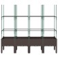 vidaXL Ζαρντινιέρα Κήπου με Καφασωτό Καφέ 160 x 40 x 142,5 εκ. από PP