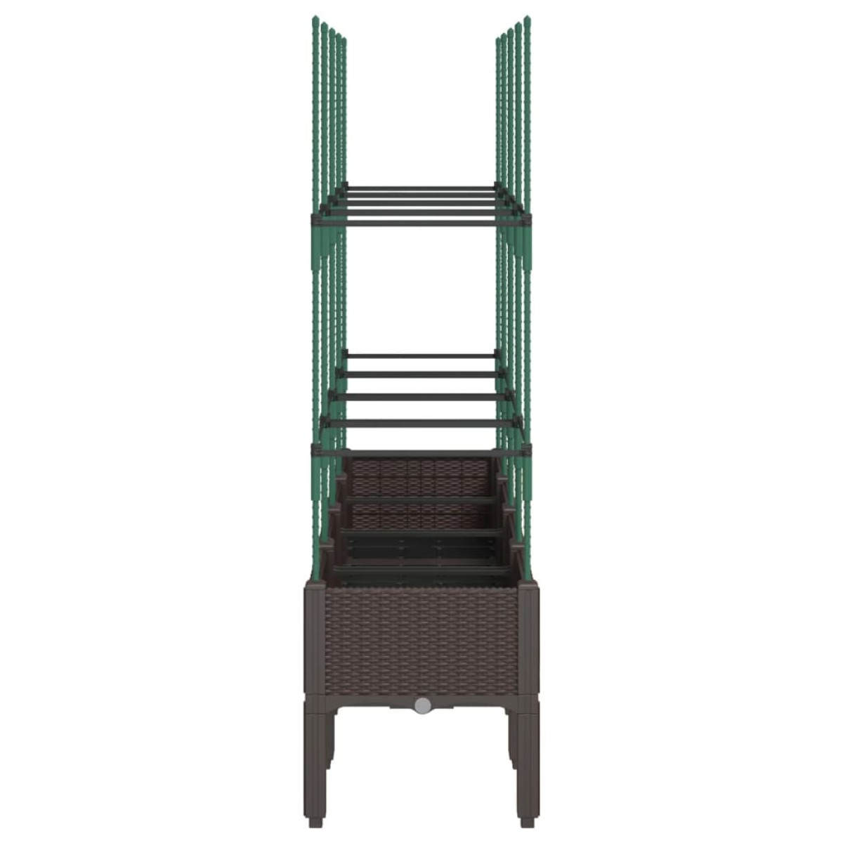 vidaXL Ζαρντινιέρα Κήπου με Καφασωτό Καφέ 160 x 40 x 142,5 εκ. από PP