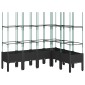 vidaXL Ζαρντινιέρα Κήπου με Καφασωτό Μαύρο 160 x 120 x 142,5εκ. από PP
