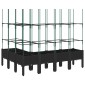 vidaXL Ζαρντινιέρα Κήπου με Καφασωτό Μαύρο 160 x 120 x 142,5εκ. από PP