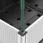 vidaXL Ζαρντινιέρα Κήπου με Καφασωτό Λευκή 160x120x142,5 εκ. από PP