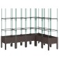 vidaXL Ζαρντινιέρα Κήπου με Καφασωτό Καφέ 160 x 120 x 142,5 εκ. από PP