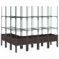 vidaXL Ζαρντινιέρα Κήπου με Καφασωτό Καφέ 160 x 120 x 142,5 εκ. από PP