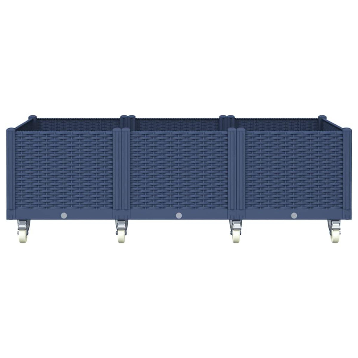 vidaXL Ζαρντινιέρα Κήπου με Πόδια Μπλε Γκρι 150x80x54 εκ. Πολυπροπυλένιο