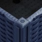 vidaXL Ζαρντινιέρα Κήπου με Πόδια Μπλε Γκρι 150x80x54 εκ. Πολυπροπυλένιο