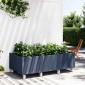 vidaXL Ζαρντινιέρα Κήπου με Πόδια Μπλε Γκρι 150x80x54 εκ. Πολυπροπυλένιο