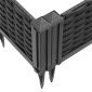 vidaXL Ζαρντινιέρα με Πασσάλους Μαύρη 42,5x42,5x28,5 εκ Πολυπροπυλένιο