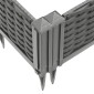 vidaXL Ζαρντινιέρα με Πασσάλους Αν.Γκρι42,5x42,5x28,5εκ Πολυπροπυλένιο