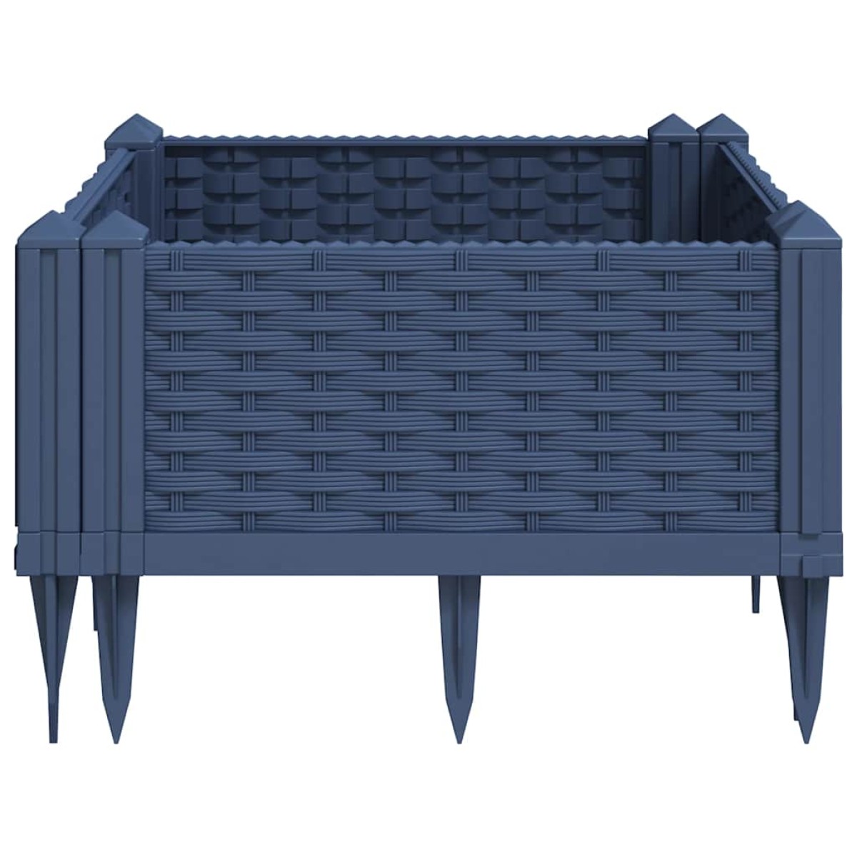 vidaXL Ζαρντινιέρα με Πασσάλους Μπλε Γκρι 42,5x42,5x28,5 εκ. Πολυπροπυλένιο