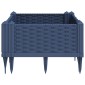 vidaXL Ζαρντινιέρα με Πασσάλους Μπλε Γκρι 42,5x42,5x28,5 εκ. Πολυπροπυλένιο