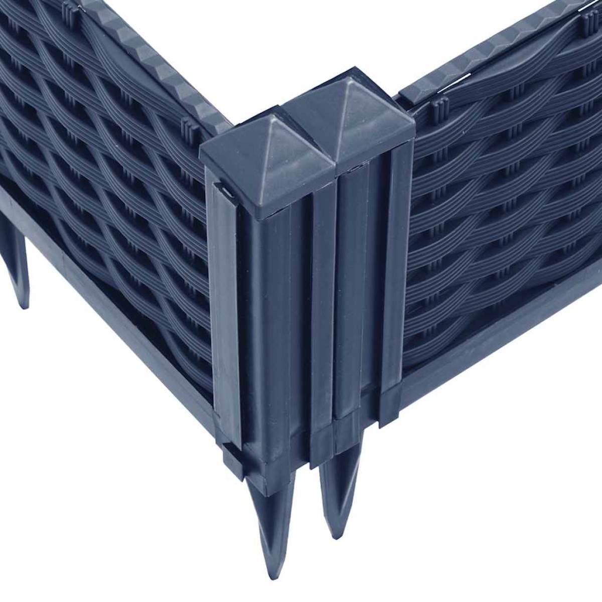 vidaXL Ζαρντινιέρα με Πασσάλους Μπλε Γκρι 42,5x42,5x28,5 εκ. Πολυπροπυλένιο