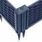 vidaXL Ζαρντινιέρα με Πασσάλους Μπλε Γκρι 42,5x42,5x28,5 εκ. Πολυπροπυλένιο