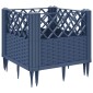 vidaXL Ζαρντινιέρα με Πασσάλους Μπλε Γκρι 43,5x43,5x43,5 εκ. Πολυπροπυλένιο
