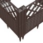 vidaXL Ζαρντινιέρα με Πασσάλους Καφέ 123,5x43,5x43,5εκ. Πολυπροπυλένιο