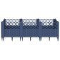 vidaXL Ζαρντινιέρα με Πασσάλους Μπλε Γκρι 123,5x43,5x43,5εκ. Πολυπροπυλένιο