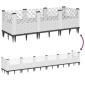 vidaXL Ζαρντινιέρα με Πασσάλους Λευκή 123,5x43,5x43,5εκ Πολυπροπυλένιο